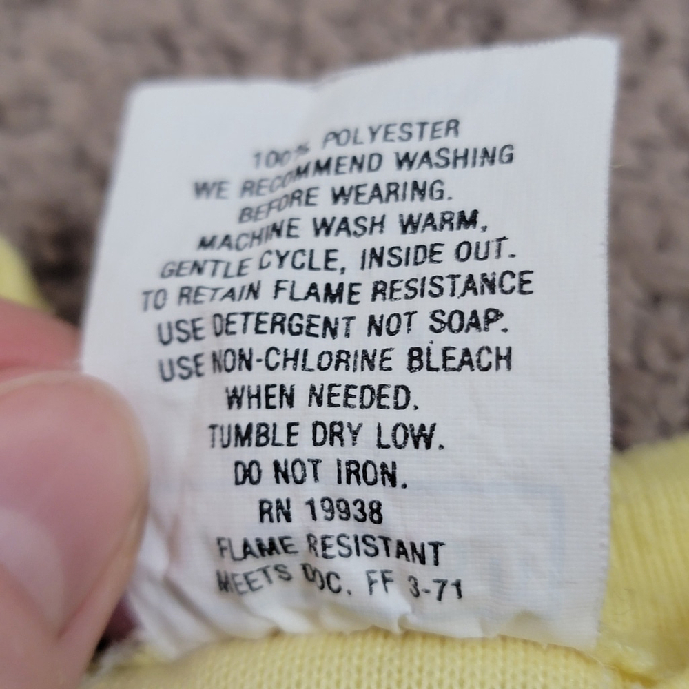 Vintage 70s Dr. Denton Blanket Sleeper Yellow zip Footie pajamas 6-12 mo - Picture 15 of 15